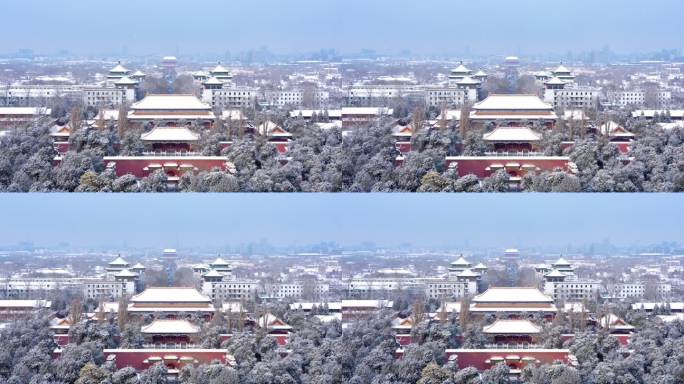 北京中轴线雪景