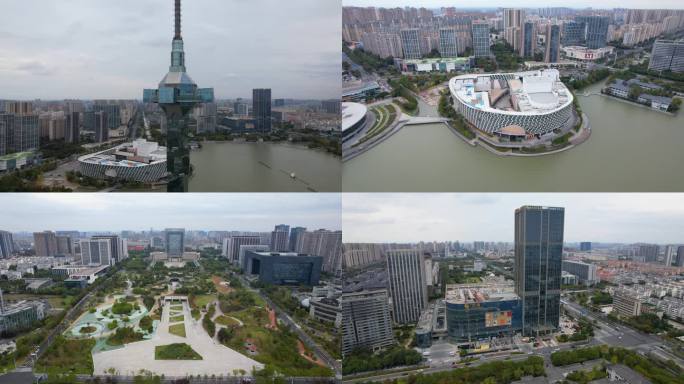 4K盐城聚龙湖公园行政商圈02