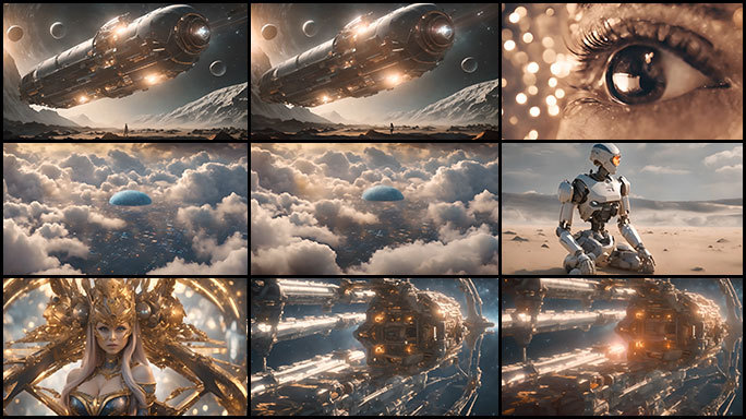 星际遨游太空生命AI机械科幻CG影片