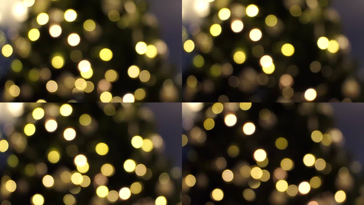 圣诞树上的装饰品散焦，小玩意散焦模糊