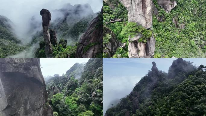 三清山自然森林山峰绝壁花岗岩奇峰怪石云海