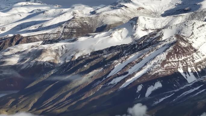 航拍西藏塔尔钦冈仁波齐雪山风光