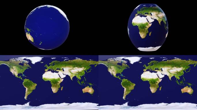 世界地图 地球3D动画  地球转场