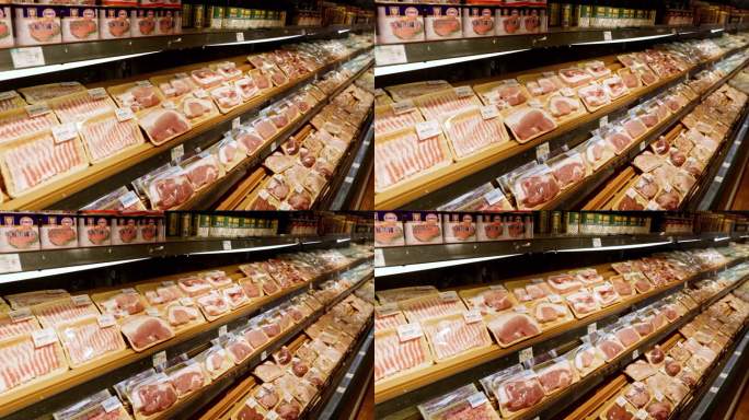 超市生鲜肉类柜台
