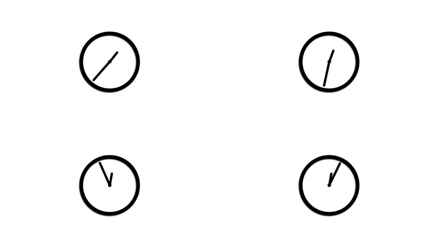 时钟时间围绕箭头概念矢量插图