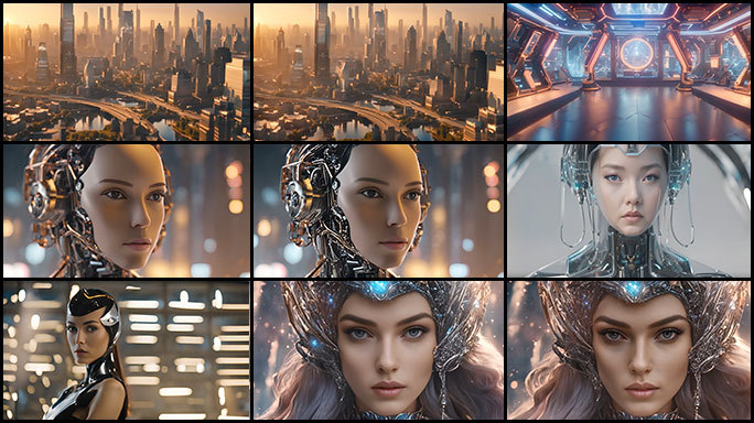 宇宙城市未来世界人工智能科幻CG影片