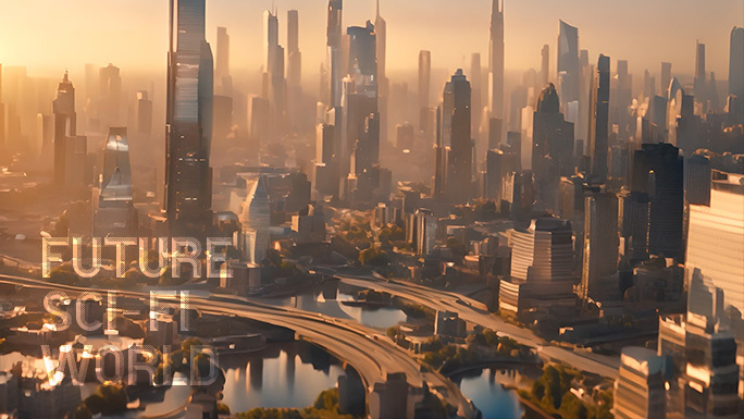 宇宙城市未来世界人工智能科幻CG影片