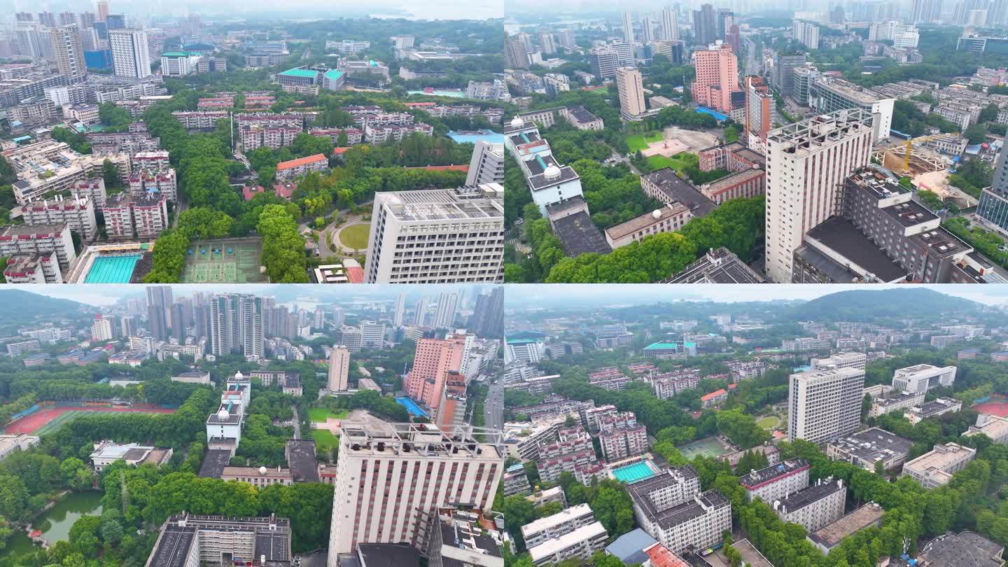 湖北武汉大学信息学部航拍校园高校学校风景