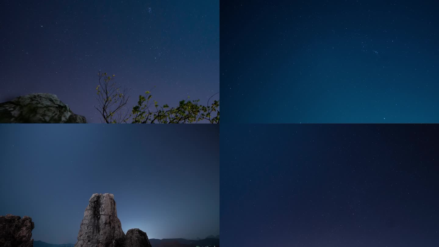 夜晚 星空 夜景 夜空