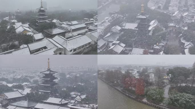 下雪的寒山寺