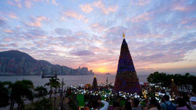 4K香港冬日旅游节西九龙圣诞小镇合集2