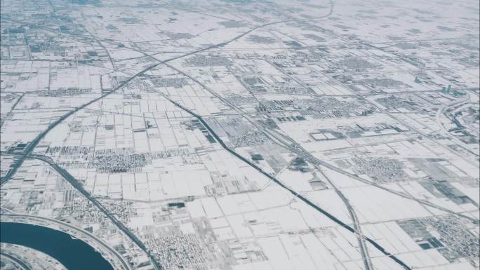 航拍太原雪景