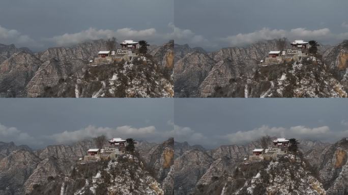 龙庆峡风景区雪景航拍视频18