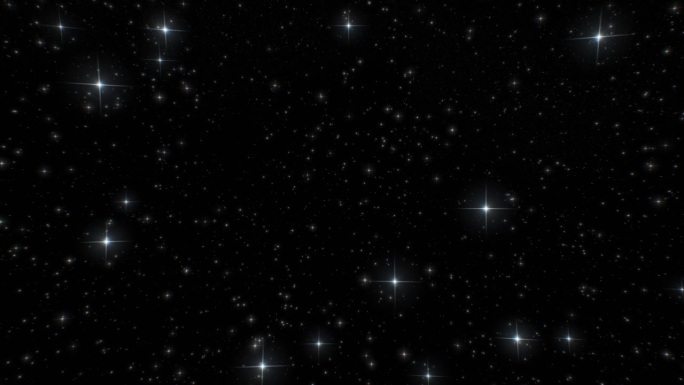 美丽的移动星空无缝。平移夜空闪烁的星星发光的循环动画。闪烁的星星自然背景。空中魔术圣诞快乐新年快乐概