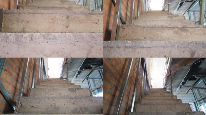 金属结构的混凝土楼梯结构，用于墙体和混凝土结构的空腔墙保温