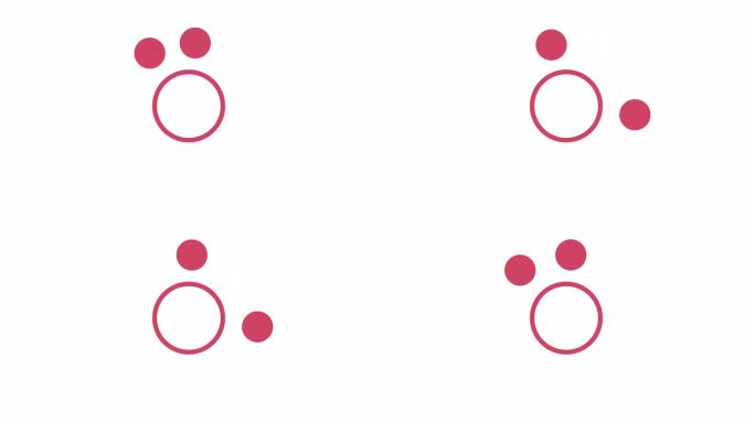两个圆点围绕圆形旋转2D加载动画
