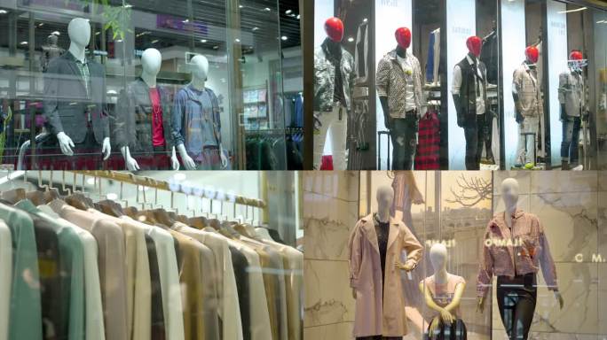 高端服装店衣服展示