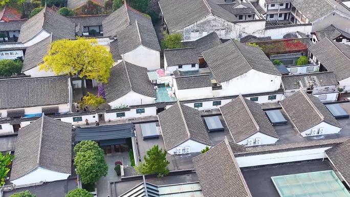 浙江绍兴城市地标航拍旅游景区景点城市风景