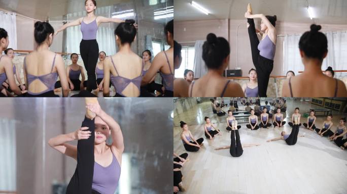女人跳舞刻苦训练艺考励志训练