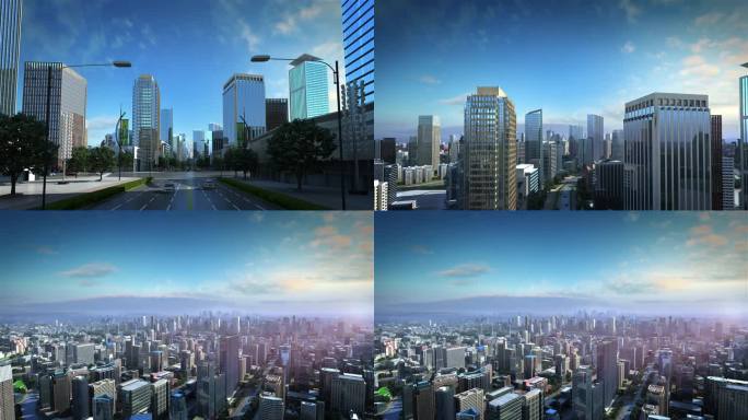 城市穿梭三维动画
