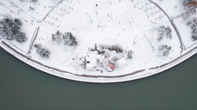 威海冬季网红打卡点雪景航拍