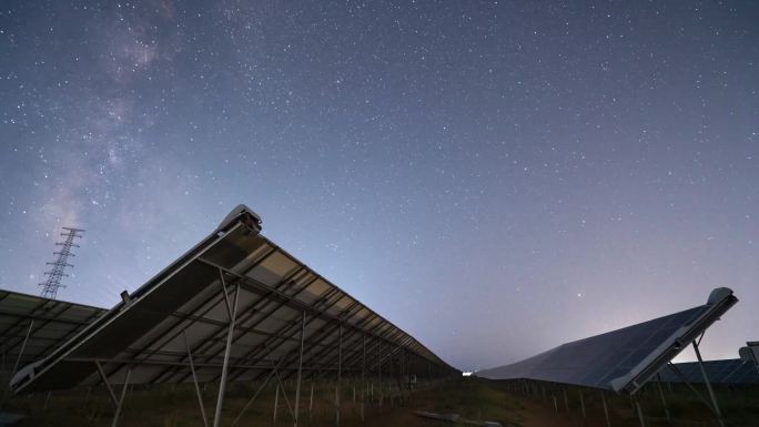 新能源光伏星空 星轨 延时