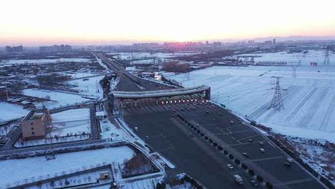 石家庄北收费站（冬季雪景）