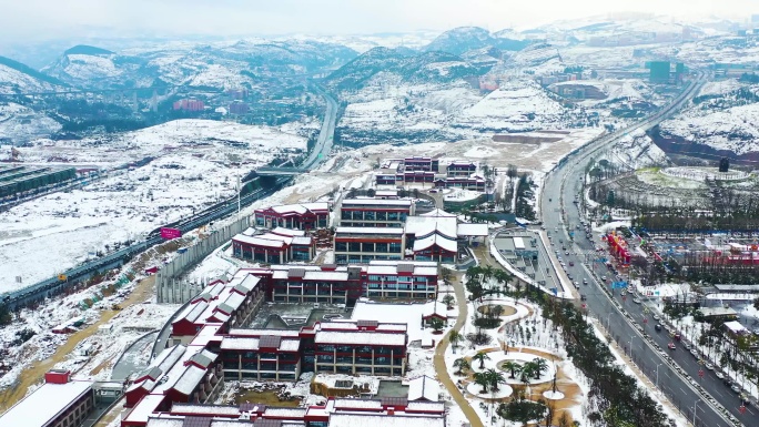 盘州城区雪景