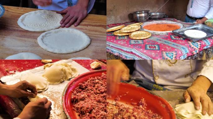新疆烤馕和烤包子现场加工制作