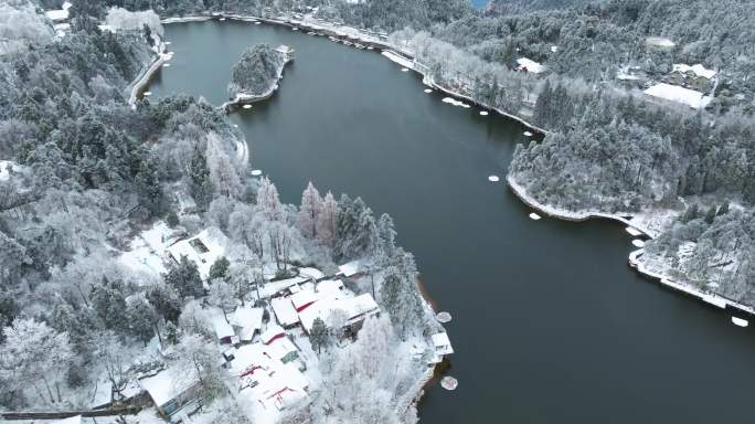 江西九江庐山风景区冬季雪景风光