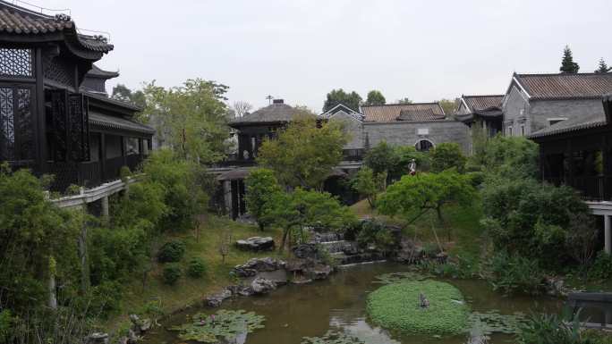 4K实拍，广州新文化馆仿古建筑群及园林。