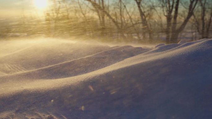 极寒天气冰雪世界