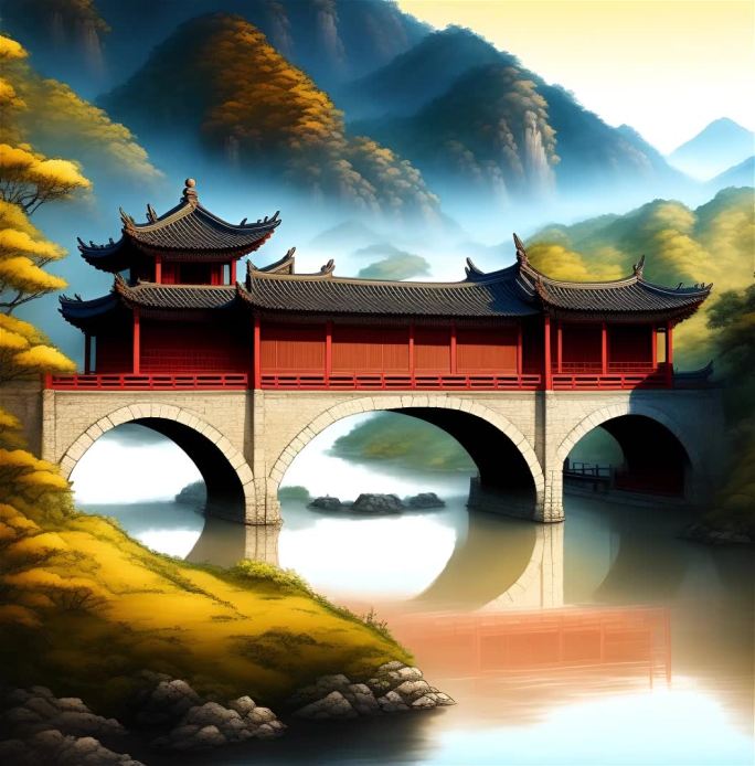 中式桥楼