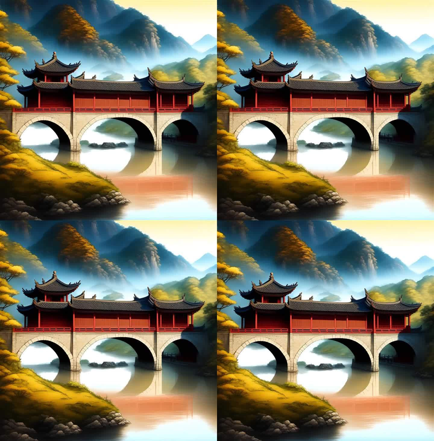 中式桥楼
