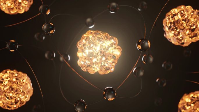 发光闪亮的原子核心环