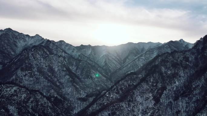 秦岭雪景航拍