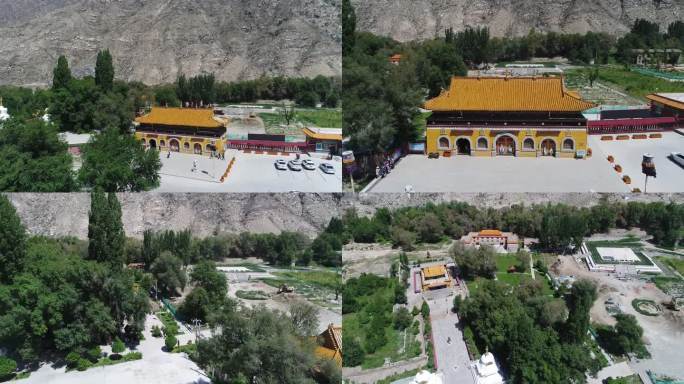 新疆和静：航拍巴伦台黄庙