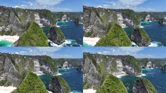 东南亚印尼巴厘岛佩尼达岛精灵坠崖自然风景