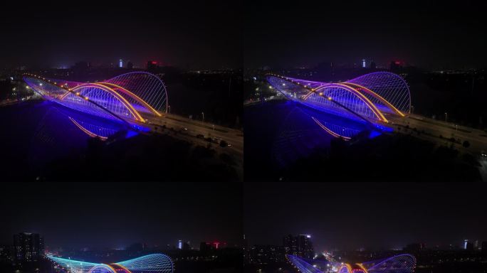 银川凤凰桥延时摄影