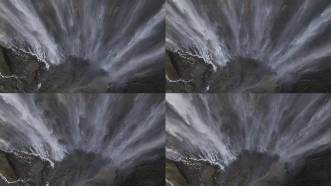 印尼爪哇岛Sewu赛武瀑布航拍自然风光