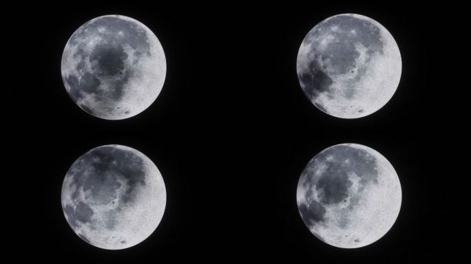 月球 月亮 皎月 旋转月球 圆月 满月