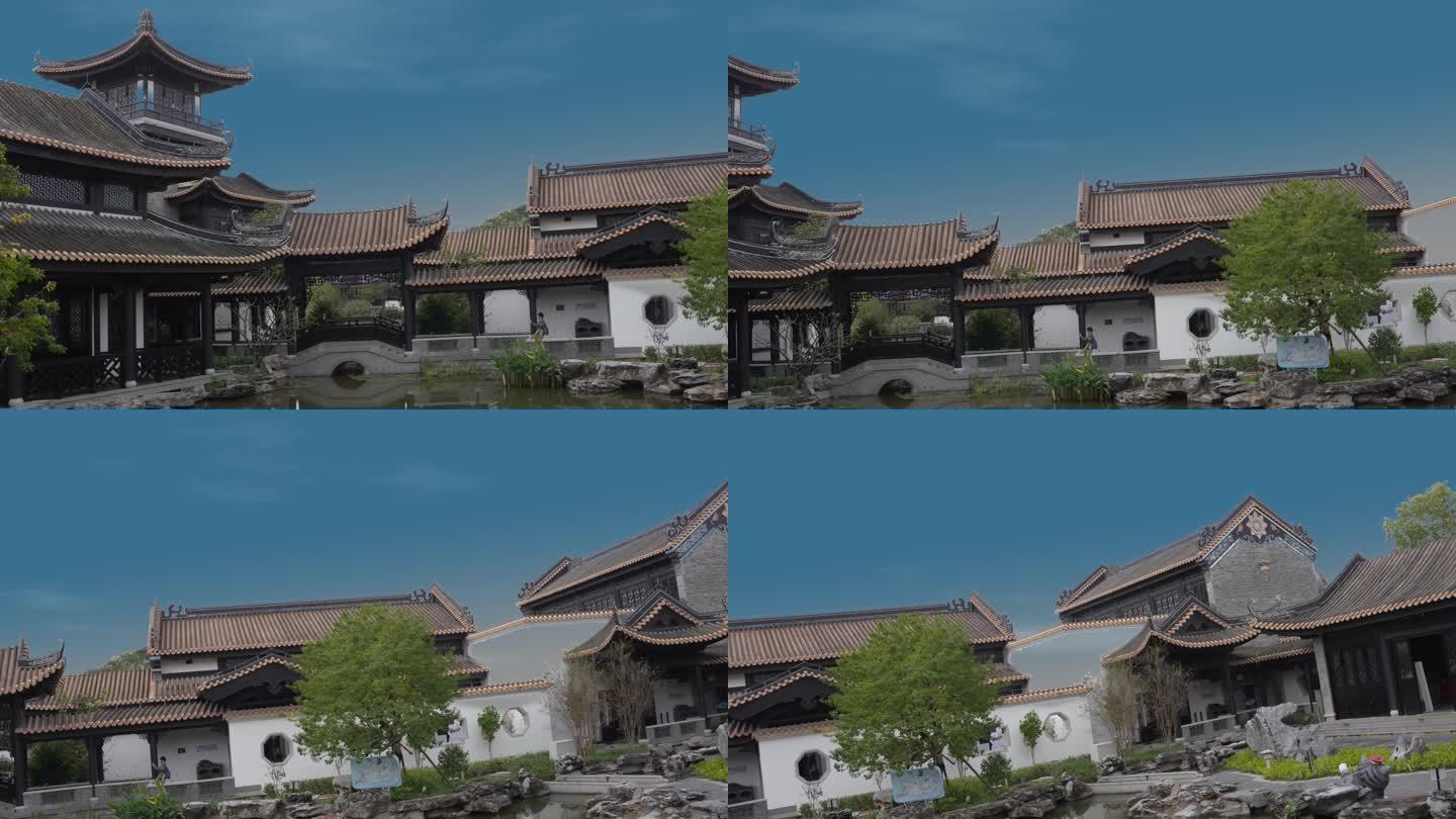 4K实拍，广州新文化馆仿古建筑群亭台楼阁