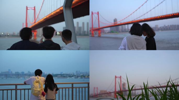武汉城市夜景高清素材人文