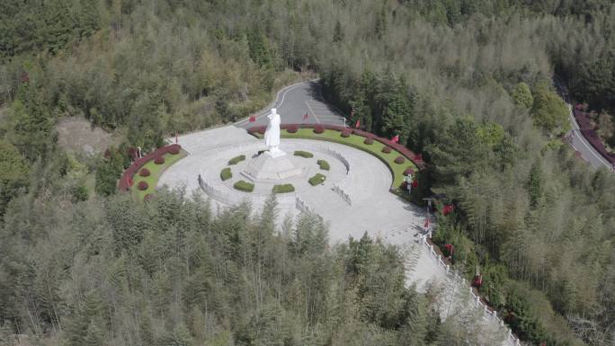 龙岩市上杭古田会议纪念馆会址油菜花田航拍