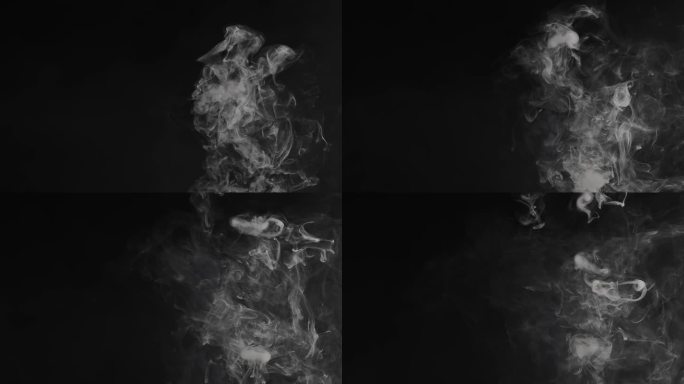 吸烟和电子烟危害的概念。左边是文本和图形的空间。右边是消散的烟圈。