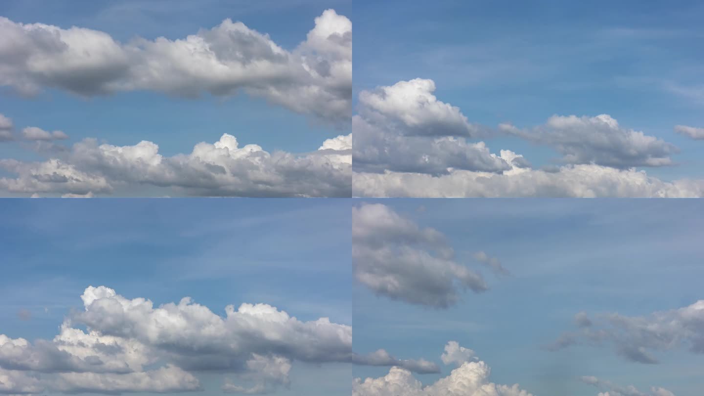 延时云移动风景观蓬松的天空大气气候4k