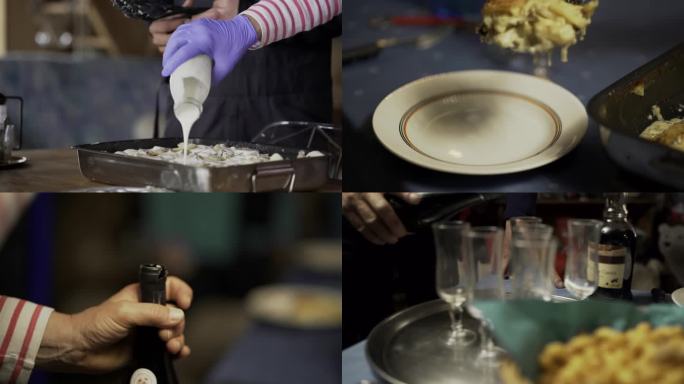 法国萨瓦蒂涅冬季营地女士制作法国美食聚餐