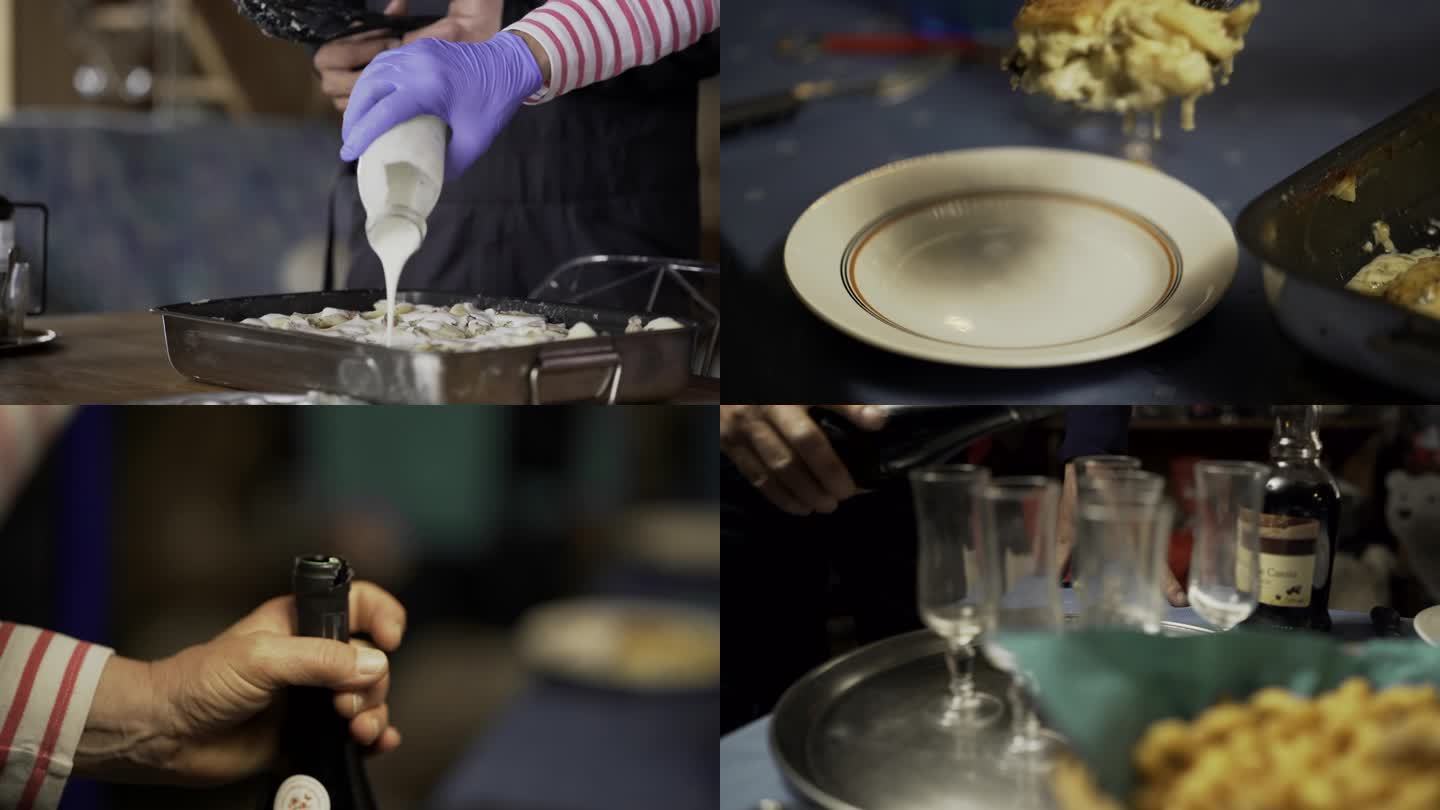 法国萨瓦蒂涅冬季营地女士制作法国美食聚餐