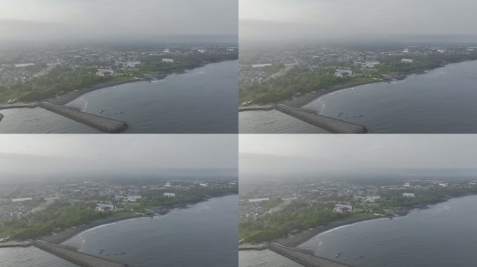 HDR印尼爪哇岛外南梦城市沿海风光航拍