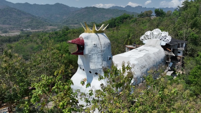 印尼爪哇岛日惹鸡寺航拍建筑风景